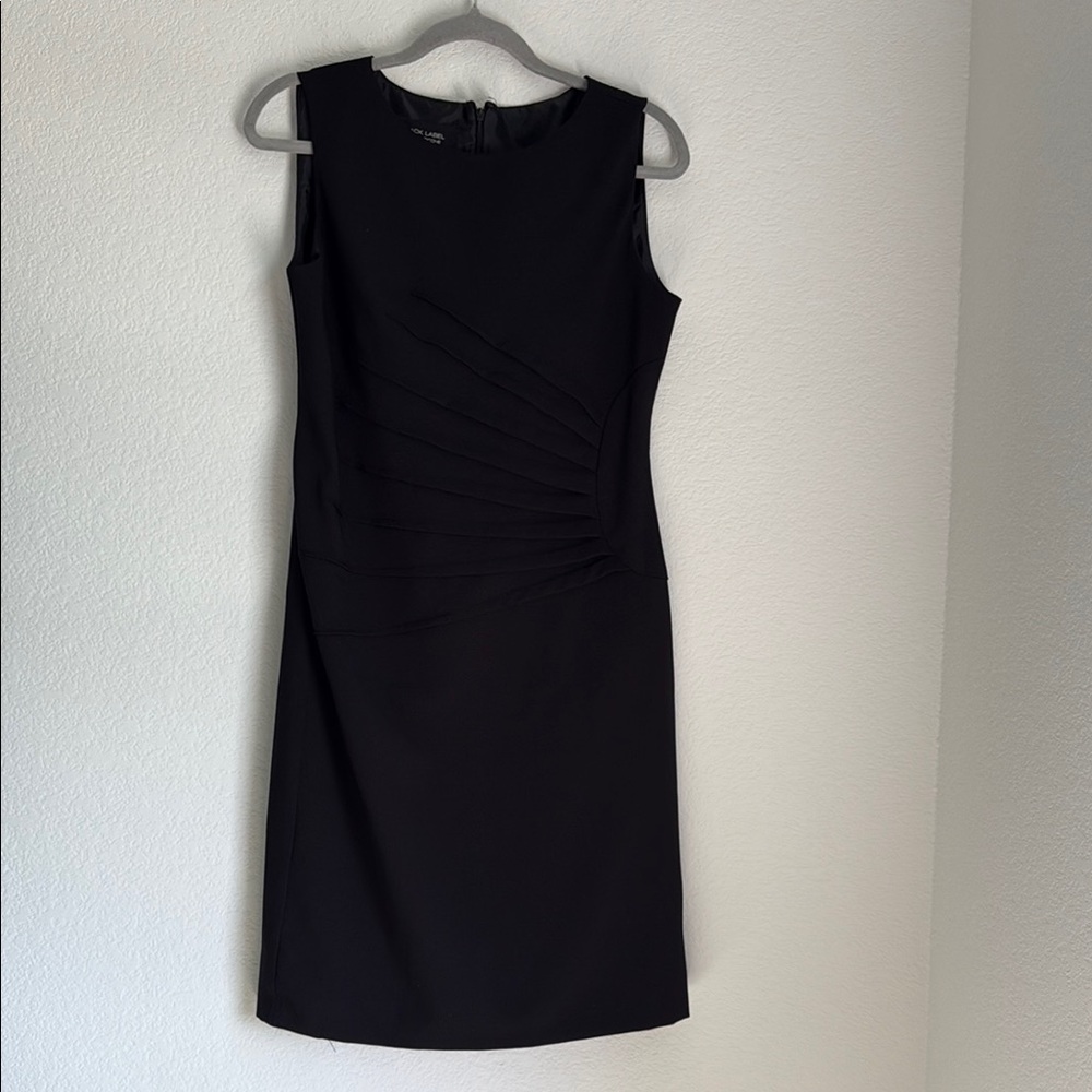 Evan Picone Black Sleeveless Sheath Midi Dress